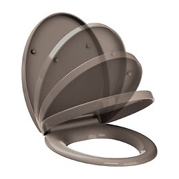 Abattant Wc À Fermeture Progressive Et Déclipsable Ekla Taupe Brun