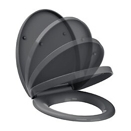 Abattant Wc À Fermeture Progressive Et Déclipsable Ekla Gris Anthracite