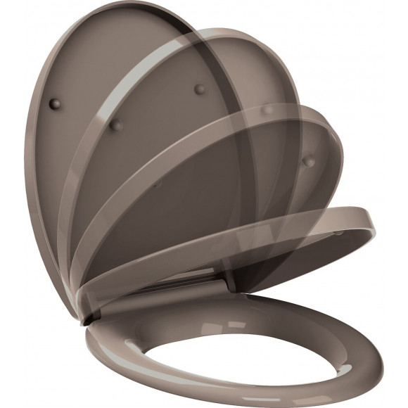 Abattant Wc À Fermeture Progressive Et Déclipsable Ekla Taupe Brun