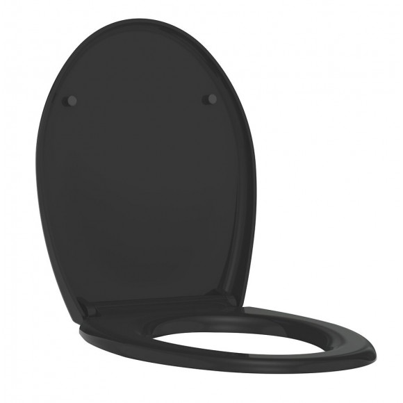 Abattant Wc À Fermeture Progressive Et Déclipsable Boreo Noir