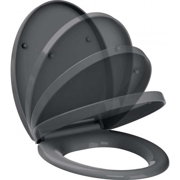 Abattant Wc À Fermeture Progressive Et Déclipsable Ekla Gris Anthracite