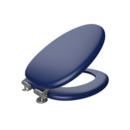 Abattant Pour Wc Bleu - En Mdf Et Charnières En Métal - Blue