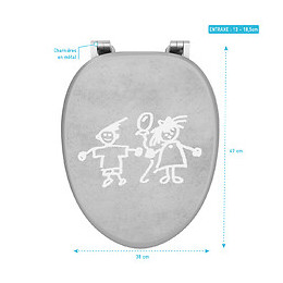 Abattant Pour Wc À Motif - En Mdf Et Charnières En Métal - Pti'bou