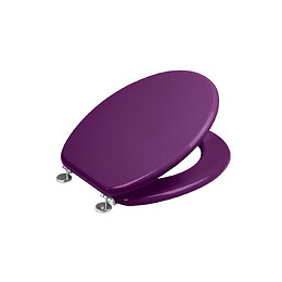 Abattant Wc - En Mdf Avec Charnières En Métal Réglables - Whisy Purple