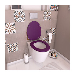 Abattant Wc - En Mdf Avec Charnières En Métal Réglables - Whisy Purple