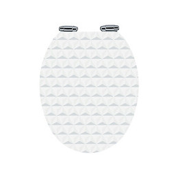 Abattant Pour Wc À Motif - En Mdf Et Charnières En Métal Double Frein De Chute - Pyramid