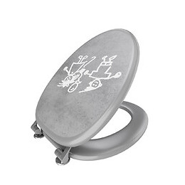 Abattant Pour Wc À Motif - En Mdf Et Charnières En Métal - Pti'bou