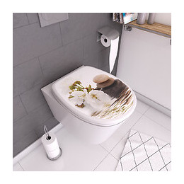 Abattant Pour Wc À Motif - En Mdf Et Charnières En Plastique - Calmex