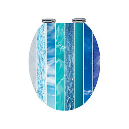 Abattant Pour Wc À Motif - En Mdf Et Charnières En Métal - Playa