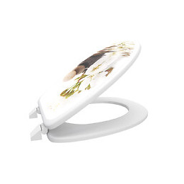 Abattant Pour Wc À Motif - En Mdf Et Charnières En Plastique - Calmex