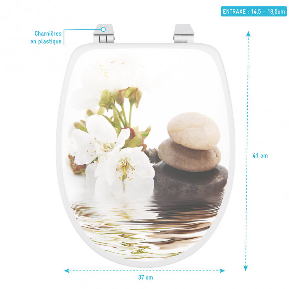 Abattant Pour Wc À Motif - En Mdf Et Charnières En Plastique - Calmex