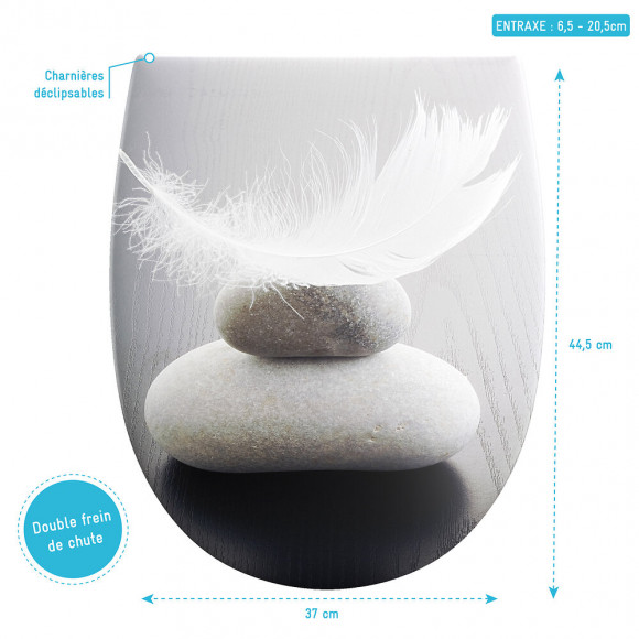 Abattant Wc - Thermodur Et Double Frein De Chute - Pencil