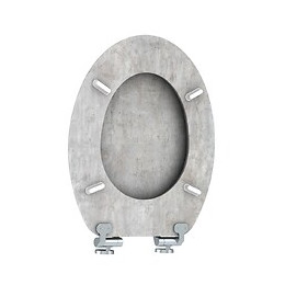 Abattant Wc En Bois Compressé Décor Béton Clair 4 Faces Naturo