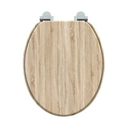 Abattant Wc En Bois Compressé Décor Chêne Clair 4 Faces Naturo