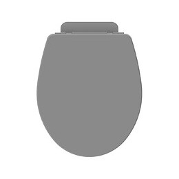 Abattant Wc En Bois Compressé - Fermeture Progressive Déclipsable Kozi Gris Brillant