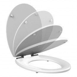 Abattant Wc En Bois Compressé À Fermeture Progressive Cilento Blanc