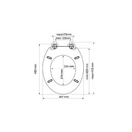 Abattant Wc En Bois Compressé Décor Chêne Clair 4 Faces Naturo