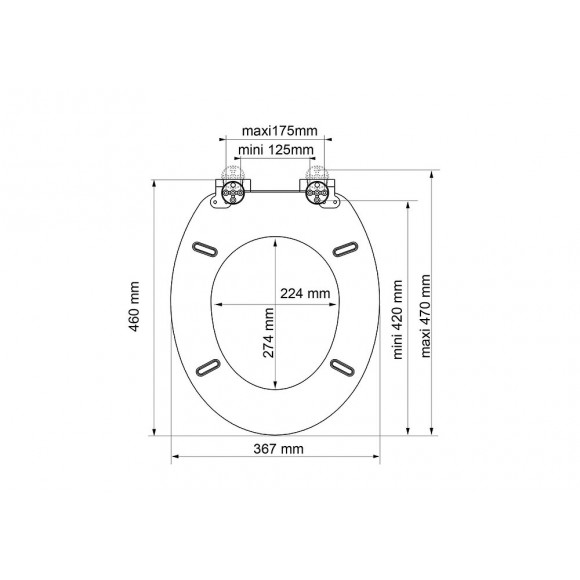 Abattant Wc En Bois Compressé Décor Chêne Clair 4 Faces Naturo