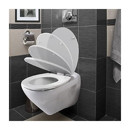 Abattant Wc En Bois Compressé À Fermeture Progressive Cilento Blanc