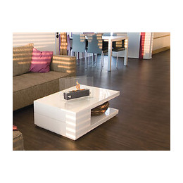 Cheminée Bioéthanol De Table En Inox Avec Pare Feu En Verre Trempé Thermorésistant