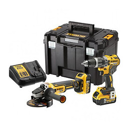 Marteau Perforateur + Meuleuse + 2 Batteries Li-ion 5,0ah Dewalt