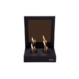 Cheminée Bioéthanol Au Design Innovant Équipée D'un Miroir