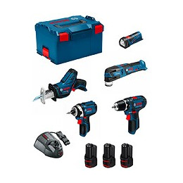 Bosch Monster Kit Set K11 (gsr 12v-15 Gdr 12v-105 Gsa 12v-14 Gop 12v-28 Gli 12v-80 3x2,0 Ah Gal1230cv L-boxx 238)