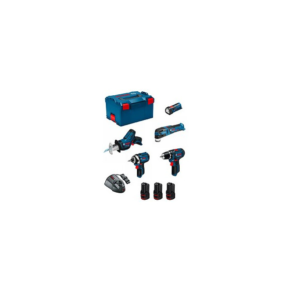 Bosch Monster Kit Set K11 (gsr 12v-15 Gdr 12v-105 Gsa 12v-14 Gop 12v-28 Gli 12v-80 3x2,0 Ah Gal1230cv L-boxx 238)
