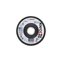 Plateau À Lamelles Bosch Professional X-lock X571 Best For Metal Ø 125 Mm - Taille - Grain 40