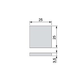 Emuca Patins En Feutre Adhésifs Pour Meubles, Carrés, 25 X 25 Mm, 960 Ut.