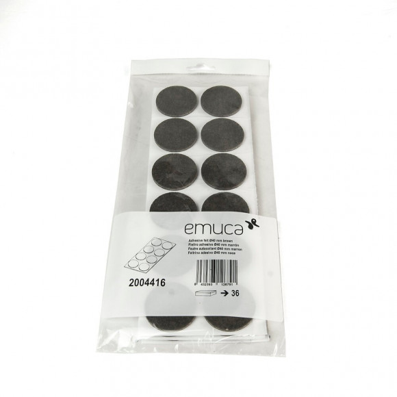 Emuca Patins En Feutre Adhésifs Pour Meubles, Circulaires, D. 40 Mm, 360 Ut.
