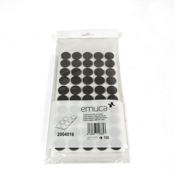 Emuca Patins En Feutre Adhésifs Pour Meubles, Circulaires, D. 20 Mm, 1.500 Ut.