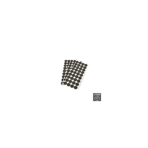 Emuca Patins En Feutre Adhésifs Pour Meubles, Circulaires, D. 16 Mm, 1.500 Ut.