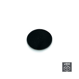Emuca Pastille Cache-vis, Adhésive, D. 20 Mm, Noir, 900 Ut.