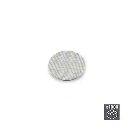 Emuca Pastille Cache-vis, Adhésive, D. 13 Mm, Textile Gris, 1.000 Ut.