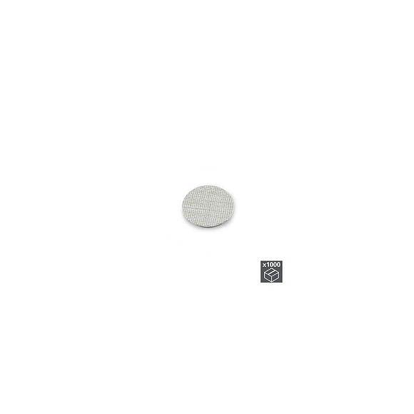 Emuca Pastille Cache-vis, Adhésive, D. 13 Mm, Textile Gris, 1.000 Ut.