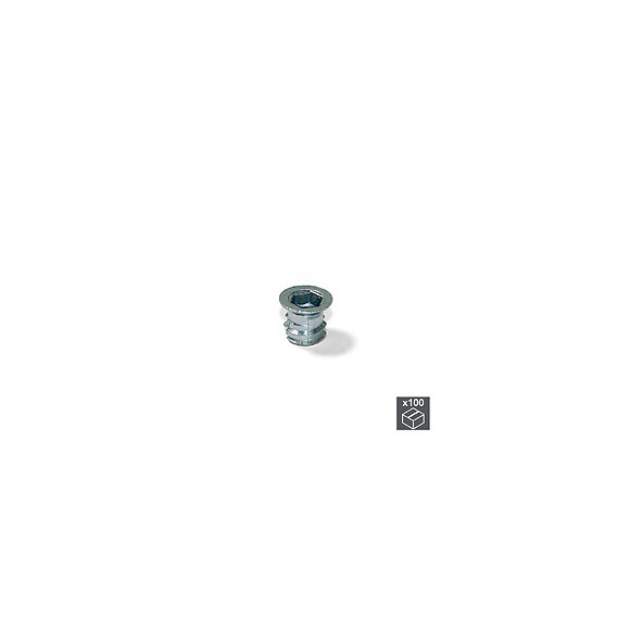 Emuca Écrou Pour Perçages Fraisés, Filetage Métrique M6, Zamak, 100 Ut.