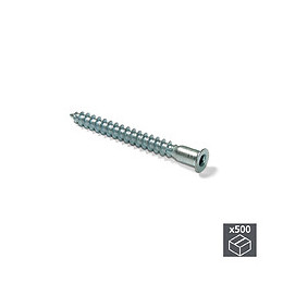 Emuca Vis Autotaraudeuse, À Tête Plate Allen, D. 5 Mm, 50 Mm, Acier, Zingué, 500 Ut.