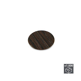 Emuca Pastille Cache-vis, Adhésive, D. 13 Mm, Couleur Wengué, 1.000 Ut.