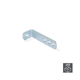 Emuca Équerre D'assemblage Pour Meubles, 70 X 22.5 Mm, 4 Perçages, Acier, Zingué, 50 Ut.