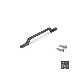 Emuca Poignée Pour Meuble, Entraxe 128 Mm, Aluminium, Gris Foncé, 25 Ut.