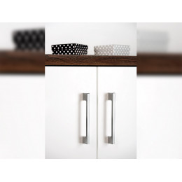 Emuca Poignée Pour Meuble, Entraxe 128 Mm, Zamak, Gris Métallisé, 20 Ut.