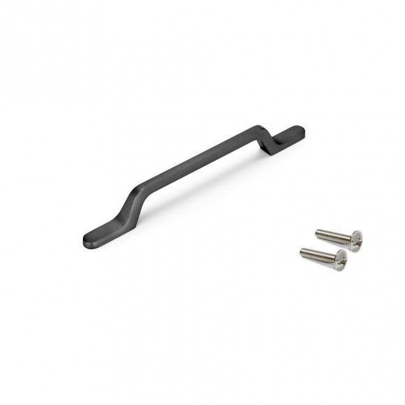 Emuca Poignée Pour Meuble, Entraxe 128 Mm, Aluminium, Gris Foncé, 25 Ut.