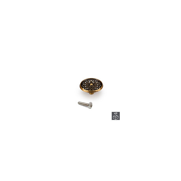 Emuca Poignée Pour Meuble, Zamak, Bronze, 25 Ut.