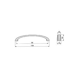 Emuca Poignée Pour Meuble, Entraxe 96 Mm, Zamak, Or Ancien, 25 Ut.
