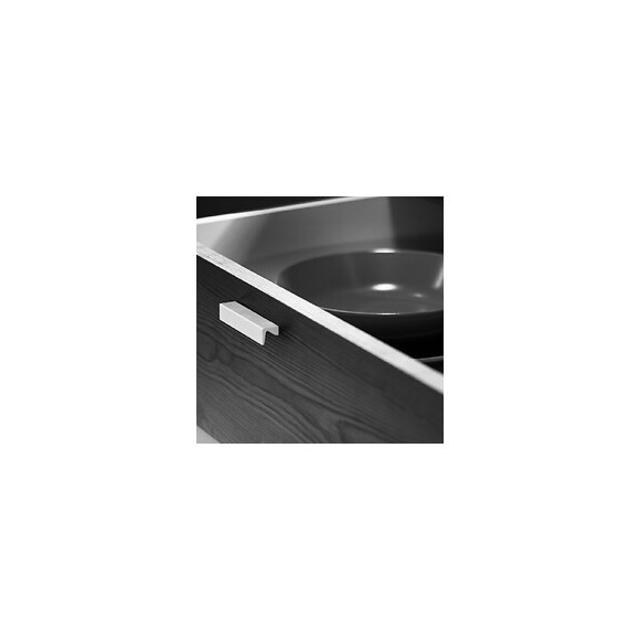 Emuca Poignée Pour Meuble, Entraxe 64 Mm, Aluminium, Anodisé Mat, 25 Ut.