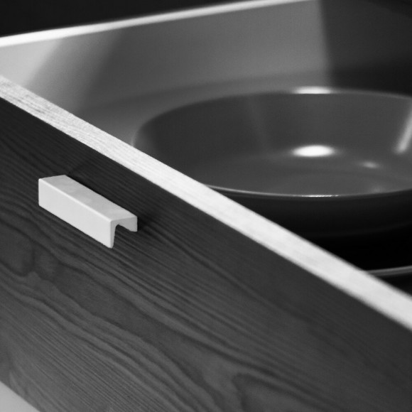 Emuca Poignée Pour Meuble, Entraxe 64 Mm, Aluminium, Anodisé Mat, 25 Ut.