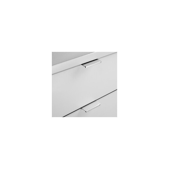 Emuca Poignée Pour Meuble Setubal, Entraxe 32 Mm, Aluminium, Anodisé Mat, 25 Ut.