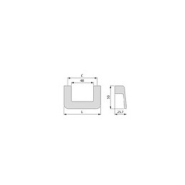 Emuca Poignée Pour Meuble, Entraxe 64 Mm, Zamak, Nickel Satiné, 10 Ut.