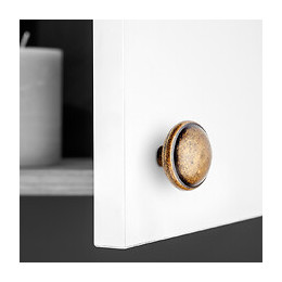 Emuca Poignée Pour Meuble, D. 32 Mm, Zamak, Bronze, 25 Ut.